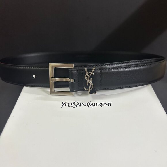 High-Quality Black YSL Logo Belt - Picture 7 of 8